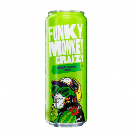 نوشیدنی گازدار FUNKY MONKEY با حجم 450ml در دو طعم مختلف