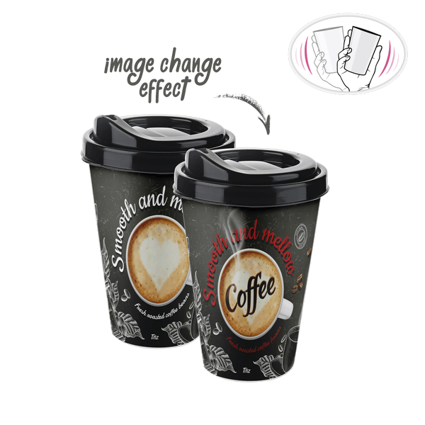لیوان کافی 3 بعدی سایز کوچک مدل 3D Coffee Cup با حجم ۴۰۰ml برند تیتیز پلاستیک ترکیه در ۲ طرح مختلف _ شناسه کالا : AP_9051