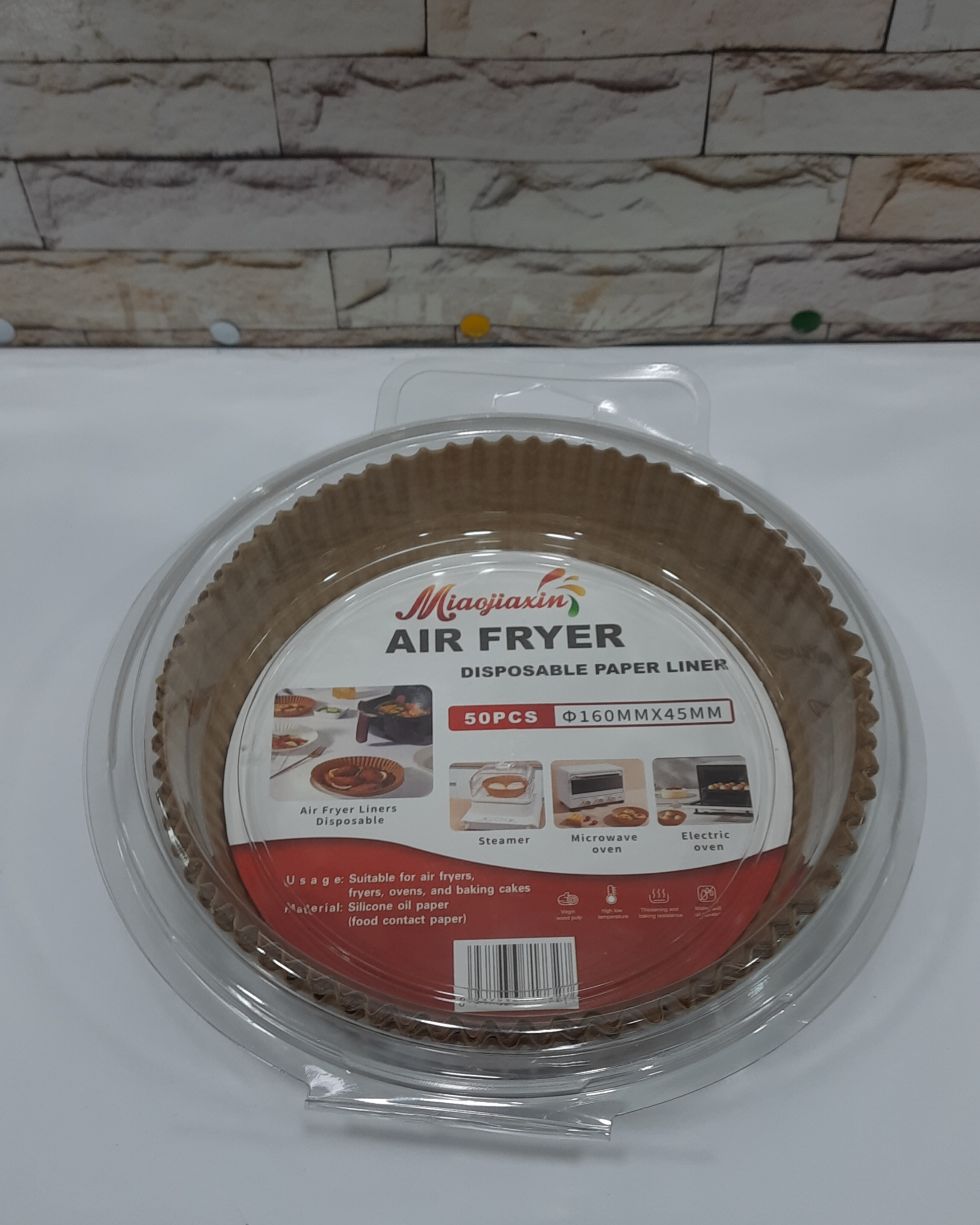 بسته 50 عددی کاغذ سرخ کن یکبار مصرف برند Air Fryer کشور چین در ۲ سایز بزرگ و کوچک