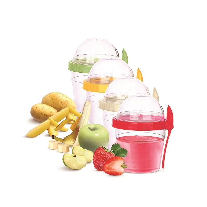 ظرف غذای کودک مدل Baby'N Go Food Container با حجم 500ml برند تیتیز پلاستیک ترکیه در ۴ رنگ مختلف _ شناسه کالا : AP_9445