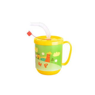 لیوان پلاستیکی نی دار بچه گانه مدل Funny Cup with Straw با حجم 350ml برند تیتیز پلاستیک ترکیه در ۴ رنگ مختلف _ شناسه کالا : AP_9484