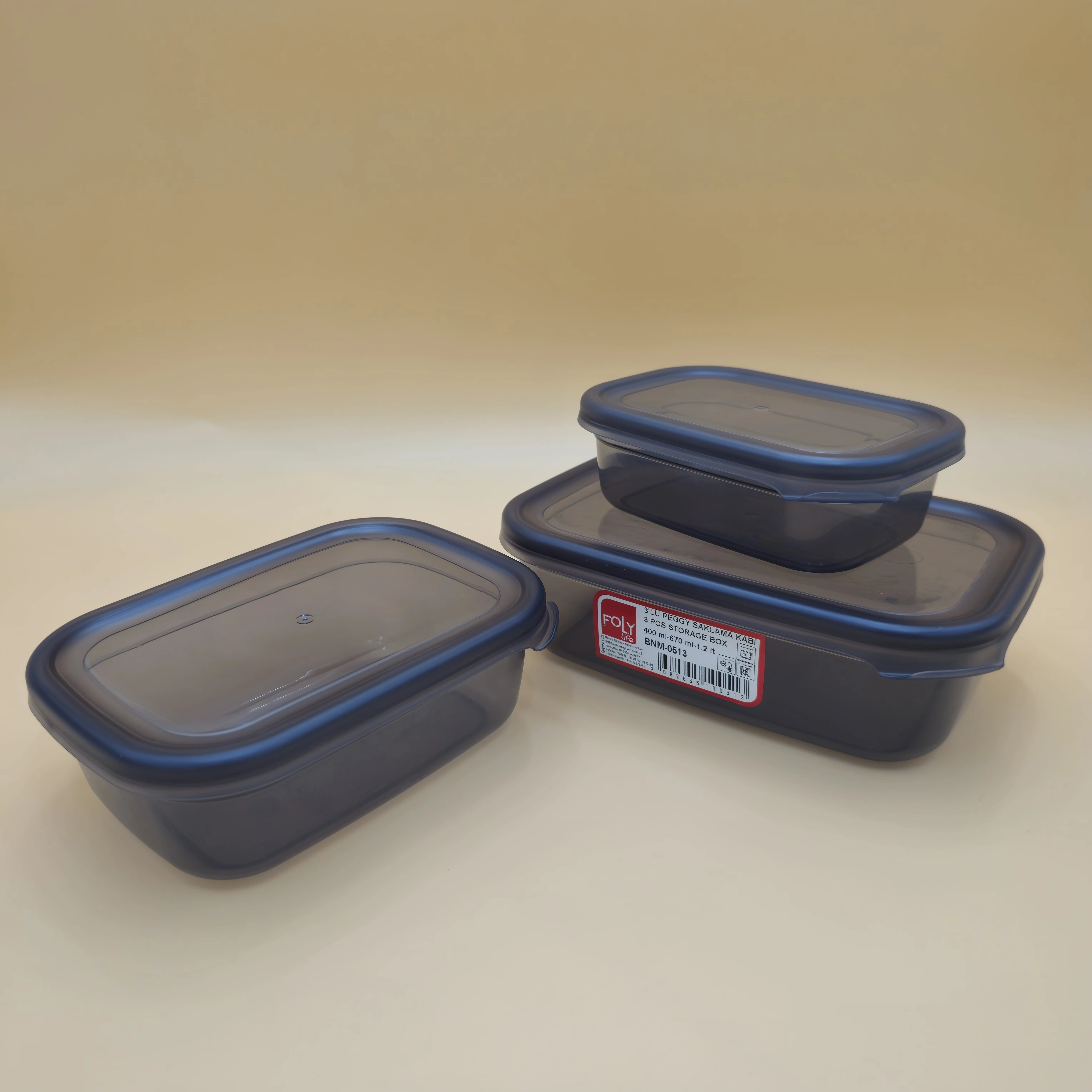 ظرف نگهدارنده پلاستیکی بسته 3 عددی فولی لایف ترکیه