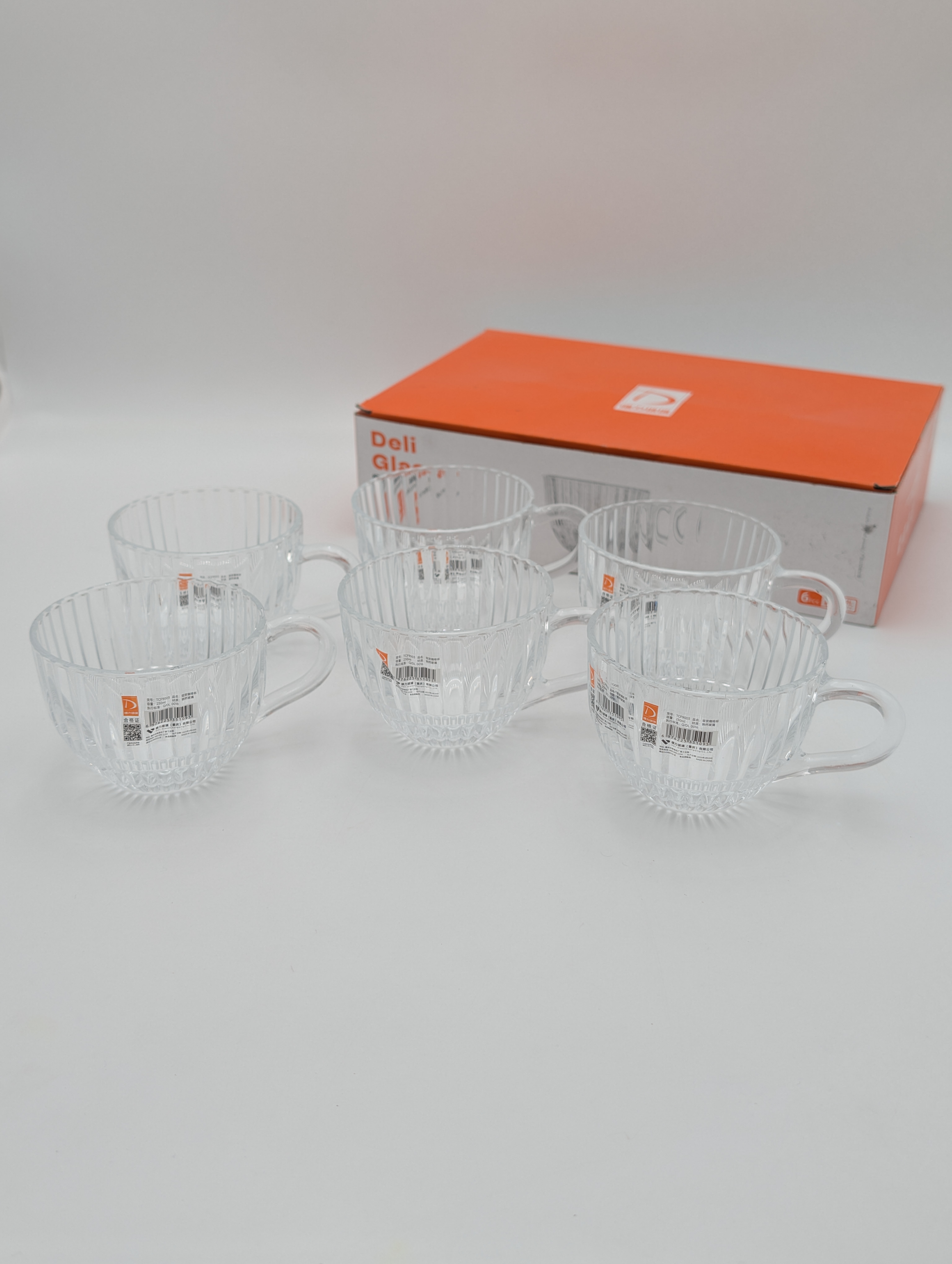 ست فنجان 6 تایی مدل Blooming Coffee Cup برند deli glass چین  _ شناسه کالا : TCF9003