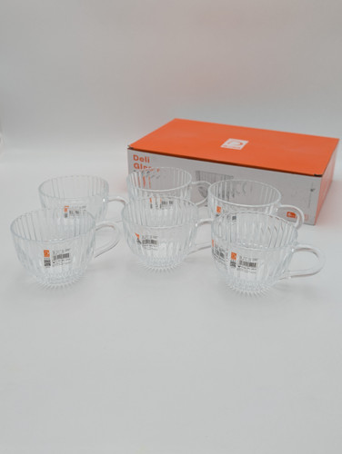 ست فنجان 6 تایی مدل Blooming Coffee Cup برند deli glass چین _ شناسه کالا : TCF9003