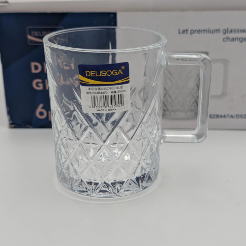 نیم لیوان دسته دار برند Deli glass چین _ شناسه کالا : DSZB447D