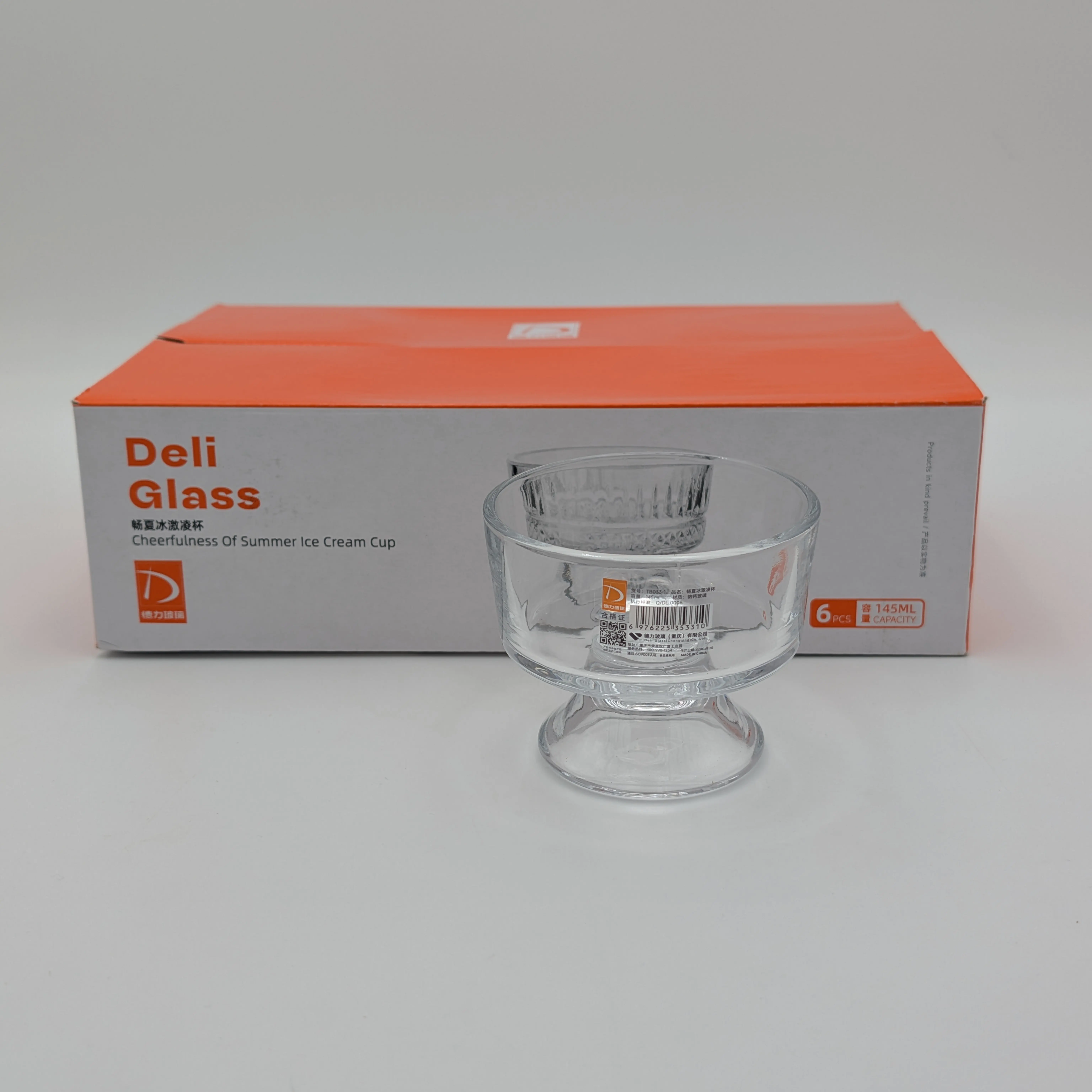 دسر خوری ۶ تایی برند Deli Glass چین _ شناسه کالا : TB033
