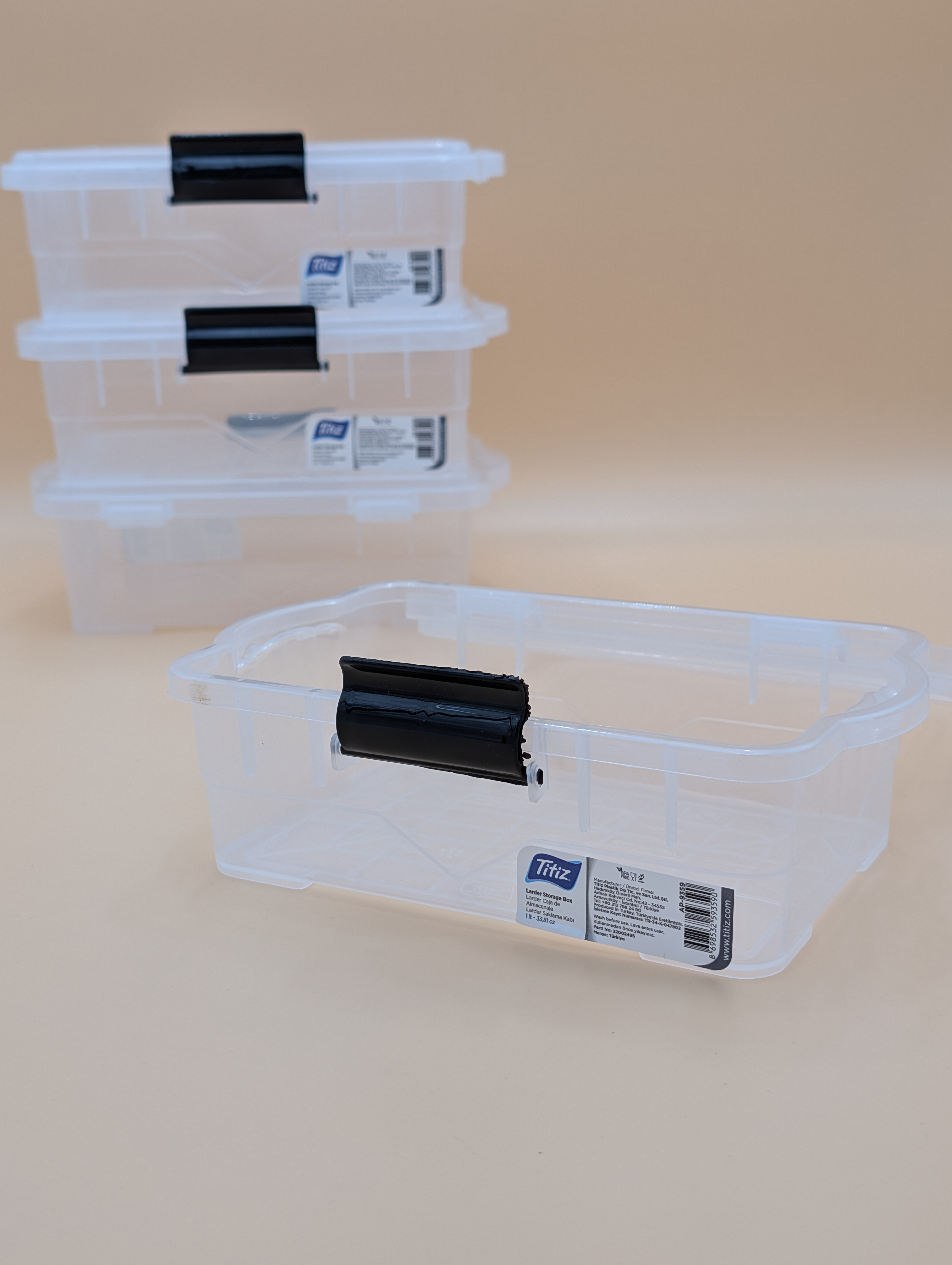 ظرف نگهدارنده پلاستیکی مدل Larder Storage Box برند تیتیز پلاستیک ترکیه _ شناسه کالا :AP_۹۳59