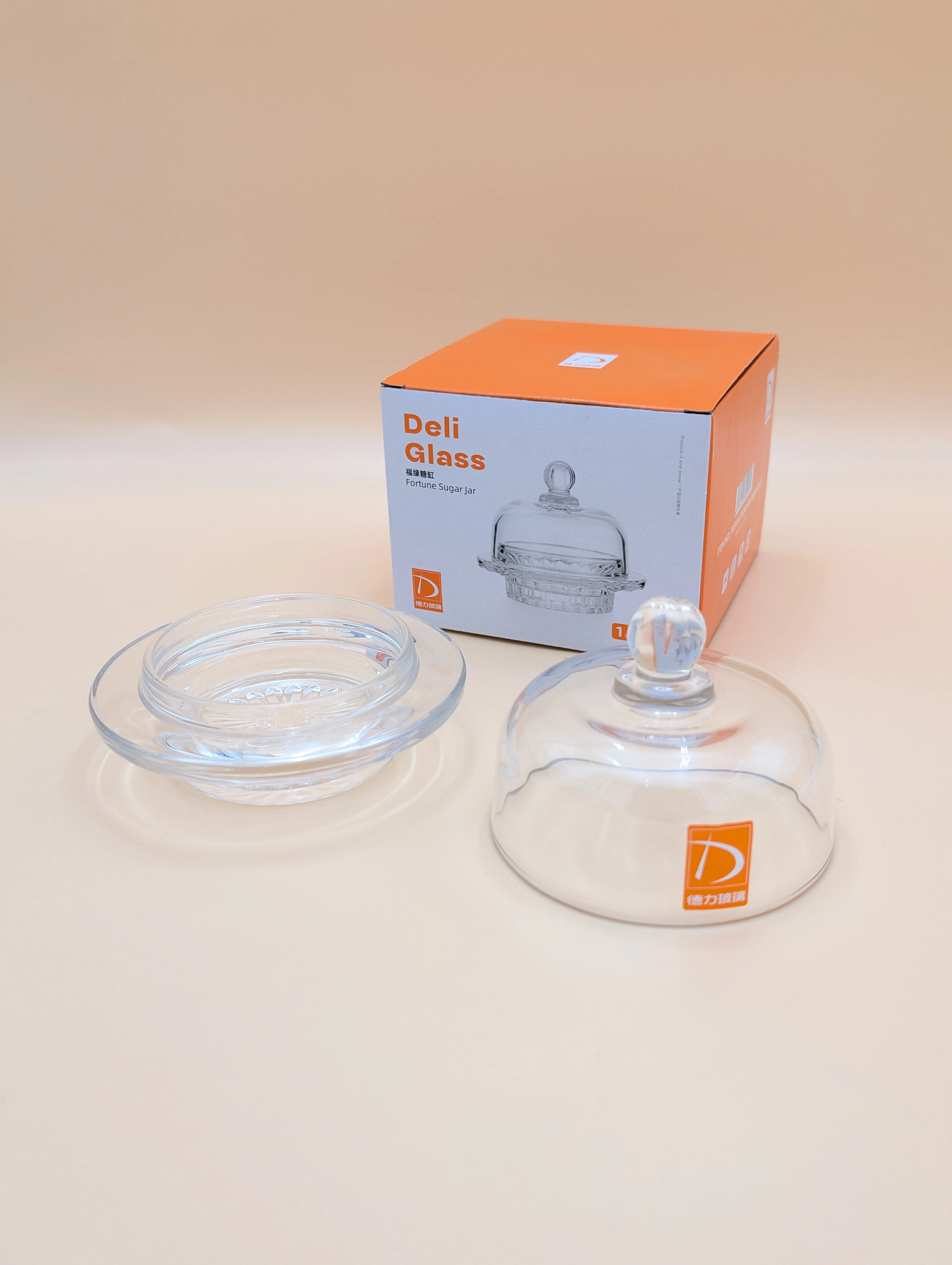 عسل خوری درب دار برند Deli glass چین _ شناسه کالا : TG34-5A