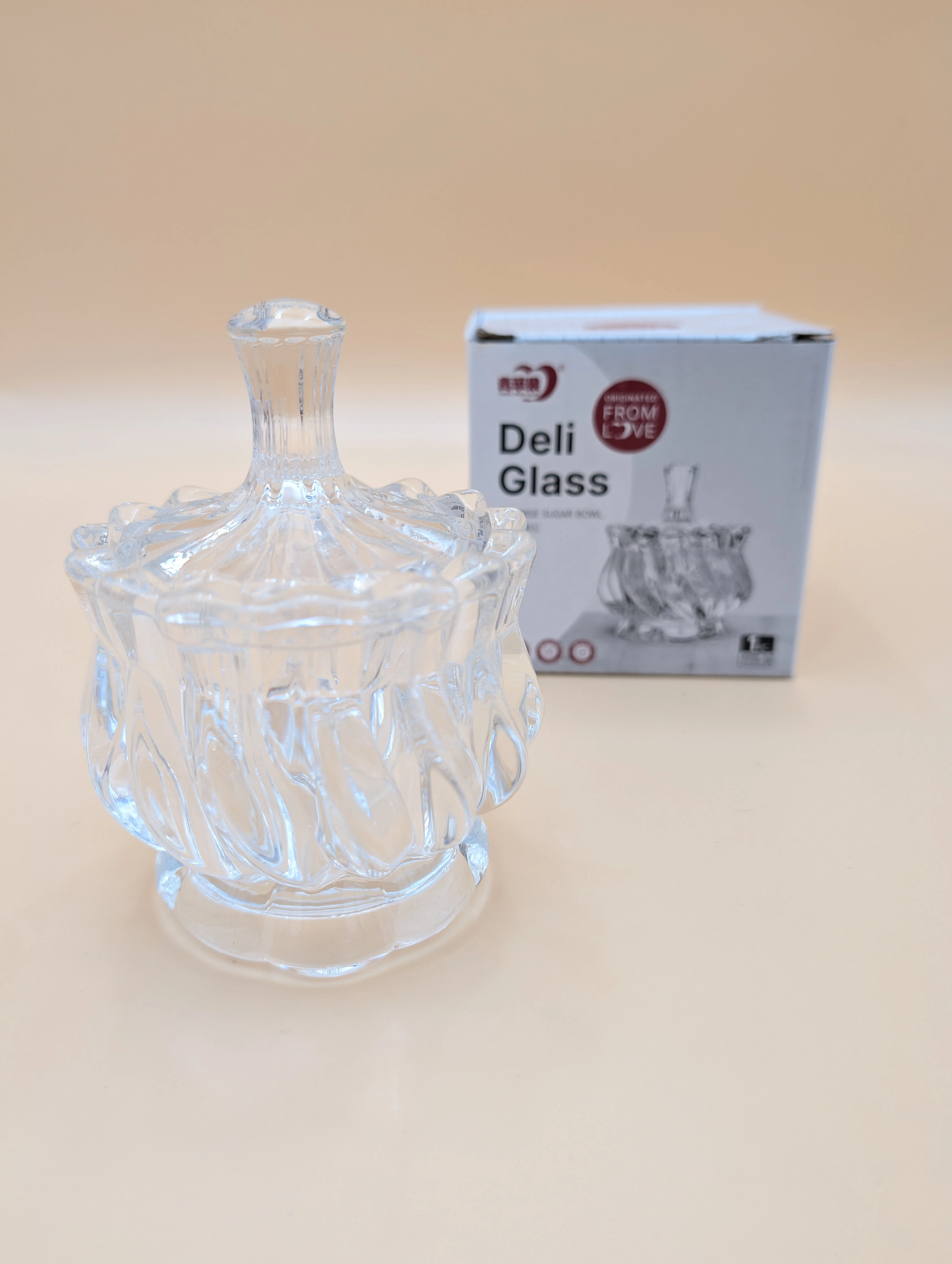 قندان شیشه ای برند دلی گلس چین _ TG1065_3.5
