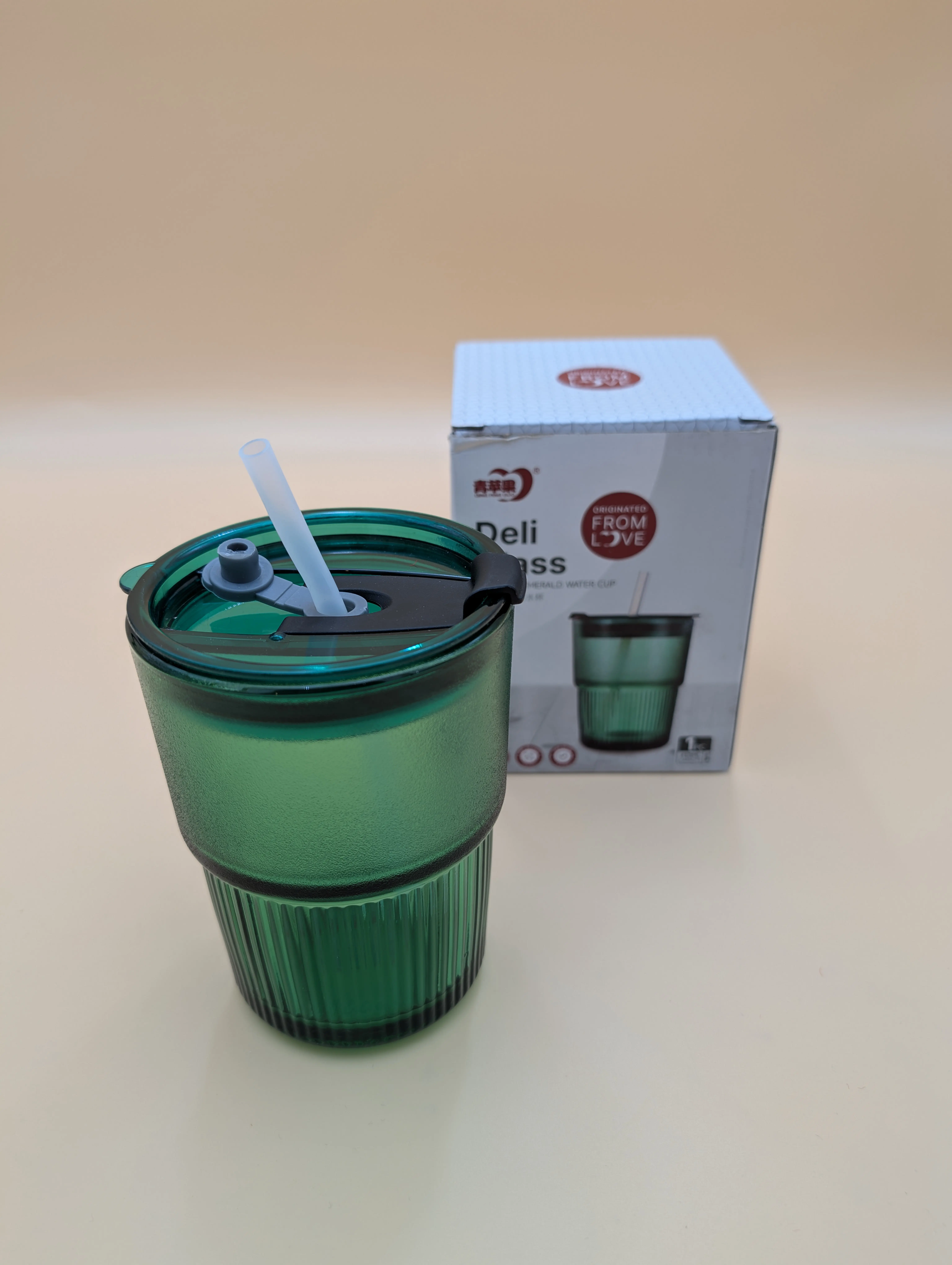 ماگ اسموتی شیاردار برند Deli glass چین _ شناسه کالا : Y5869AG