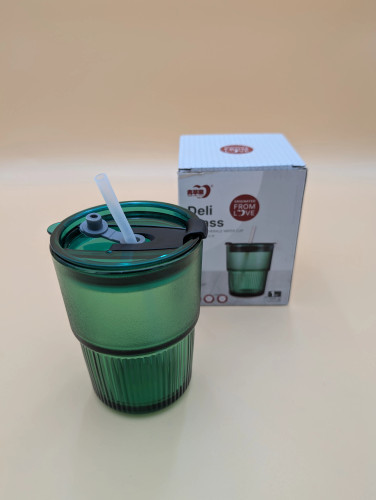 ماگ اسموتی شیاردار برند Deli glass چین _ شناسه کالا : Y5869AG