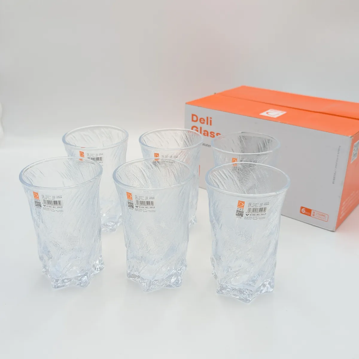 لیوان دفرمه یخی مدل Icefield Water Cup برند deli glass چین _ شناسه کالا : TK_6001