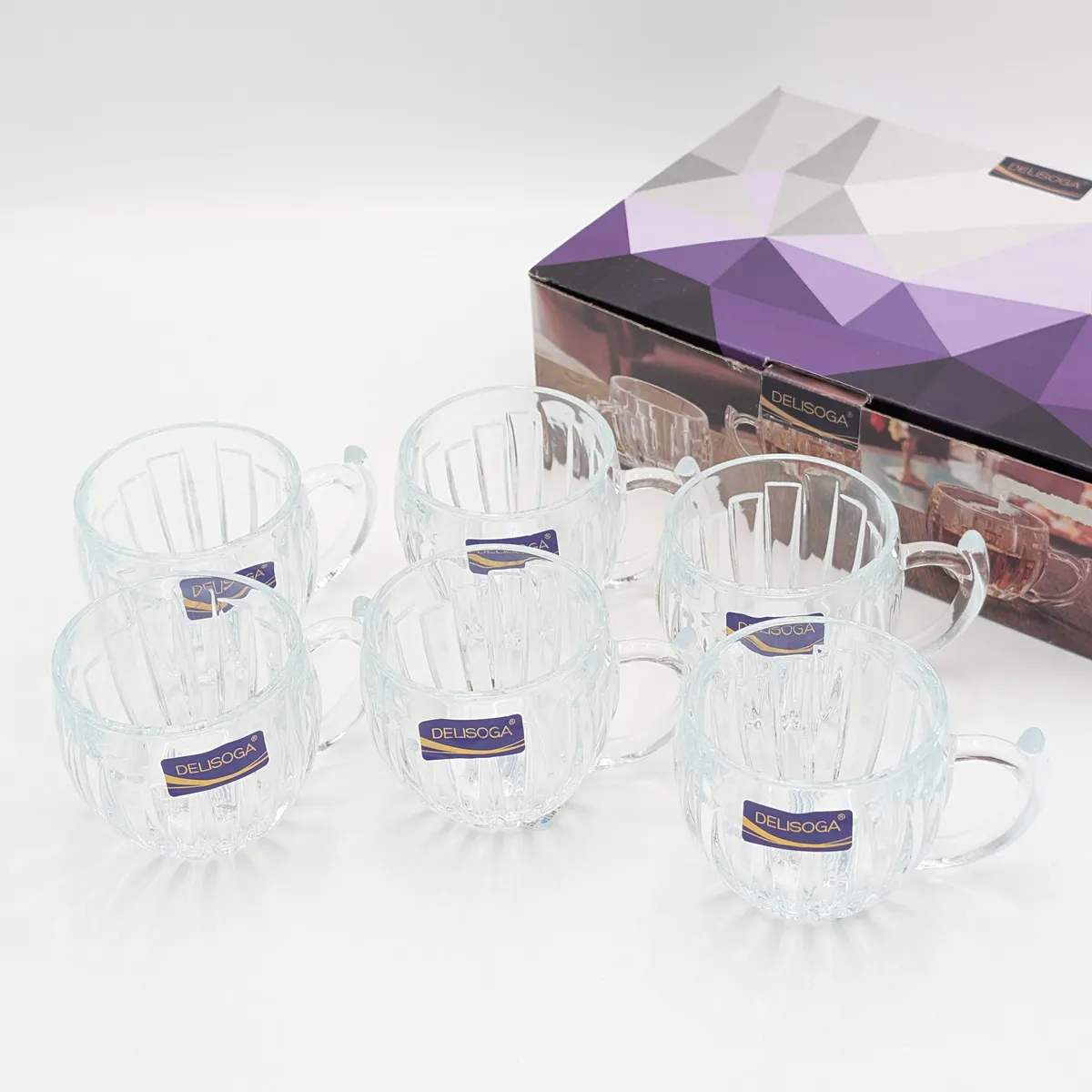 فنجان 6 تایی برند deli glass چین  _ شناسه کالا : DSZB2026_1