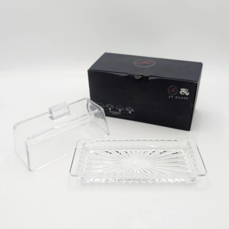 کره خوری شیشه ای درب دار برند JT GLASS چین