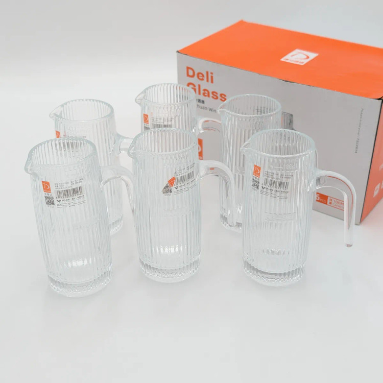 سس خوری شیشهای ۱۰۰ میلیلیتری Deli Glass بسته ۶ عددی