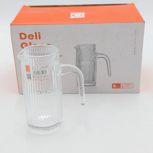 سس خوری شیشهای ۱۰۰ میلیلیتری Deli Glass بسته ۶ عددی