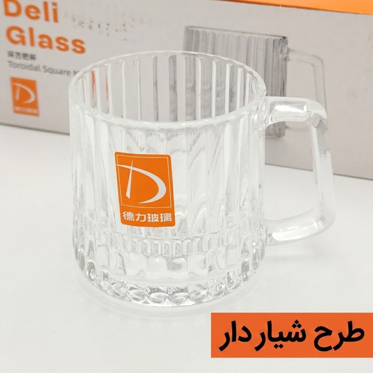 ست فنجان 6 تایی مدل Toroidal Square Mugبرند deli glass چین _ شناسه کالا : ،TZ401_170A