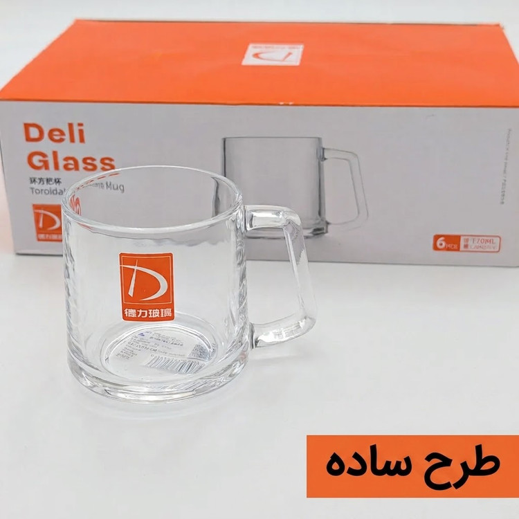 ست فنجان 6 تایی مدل Toroidal Square Mugبرند deli glass چین _ شناسه کالا : ،TZ401_170A