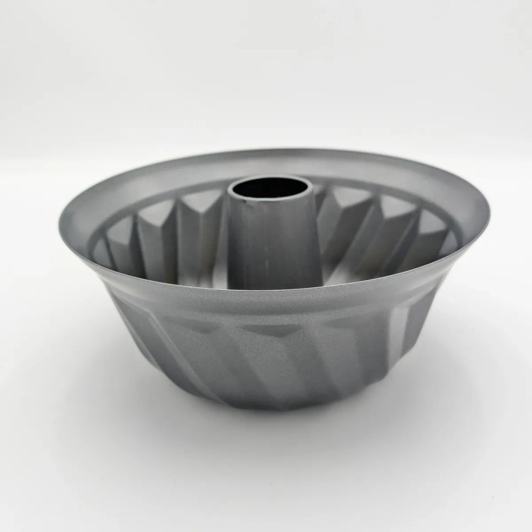 قالب کیک باندت طرح مارپیچی خاکستری نچسب مدل Twist Cake Mold