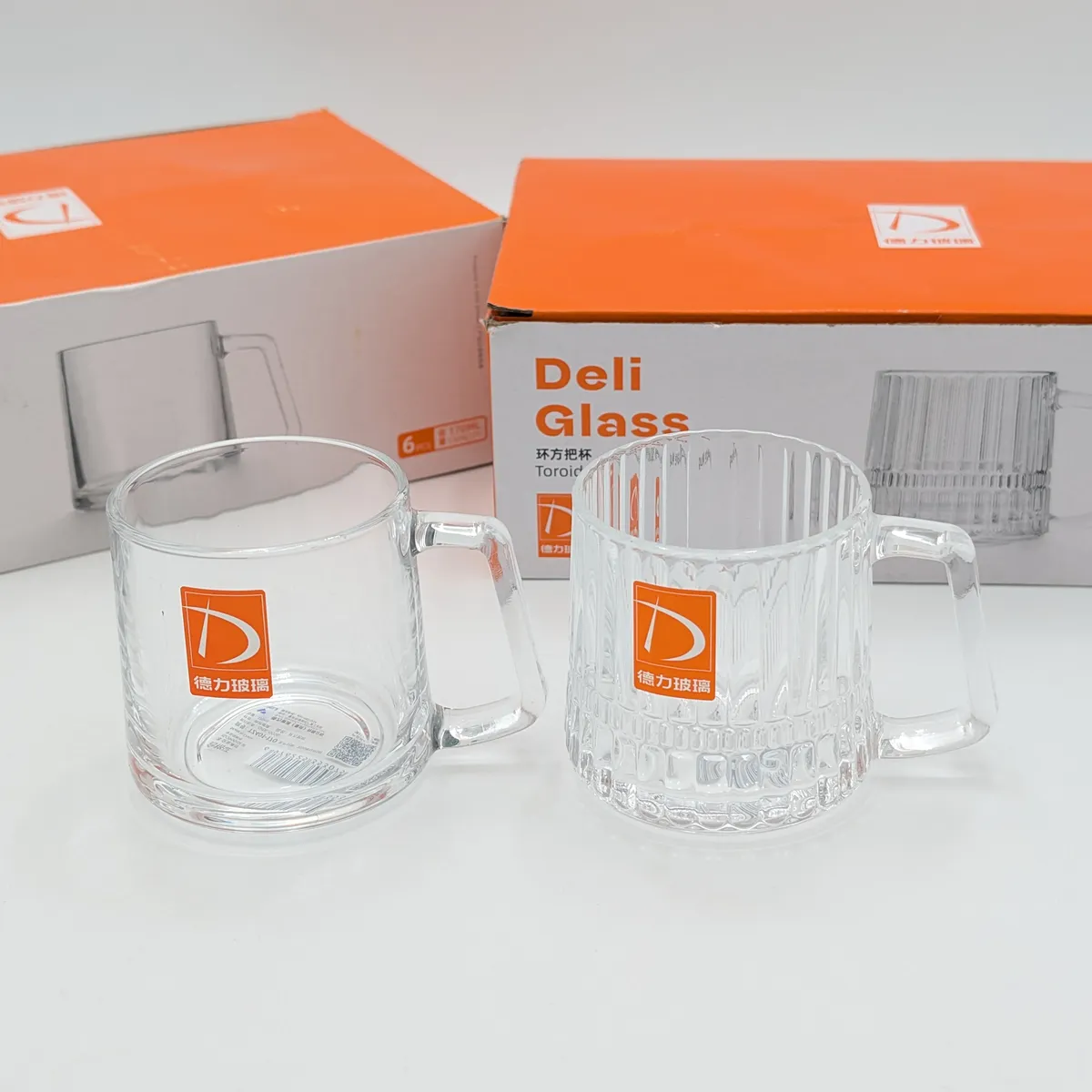 ست فنجان 6 تایی مدل Toroidal Square Mugبرند deli glass چین  _ شناسه کالا : ،TZ401_170A