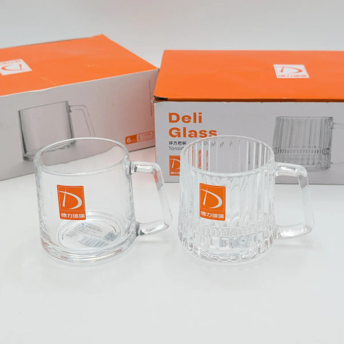 ست فنجان 6 تایی مدل Toroidal Square Mugبرند deli glass چین _ شناسه کالا : ،TZ401_170A