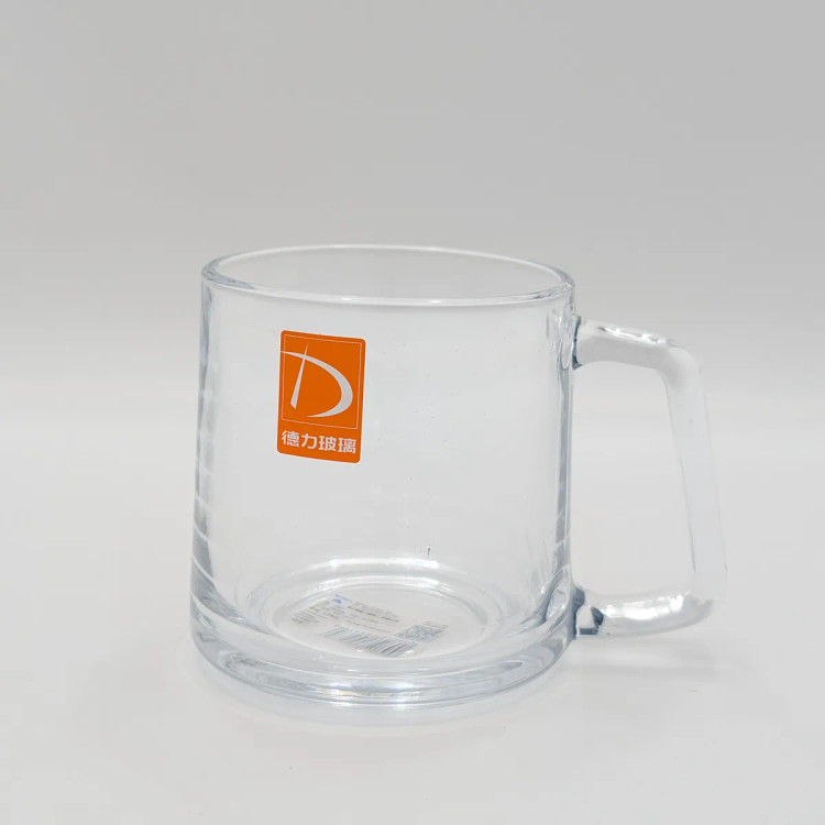 لیوان شیشهای دستهدار دلی گلاس سایز بزرگ مدل Toroidal Square Mug ظرفیت ۳۵۰ میلیلیتر (بسته ۶ عددی)