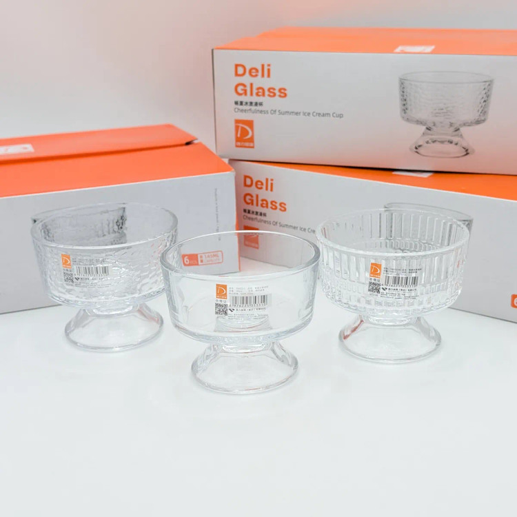 دسر خوری ۶ تایی برند Deli Glass چین _ شناسه کالا : TB033