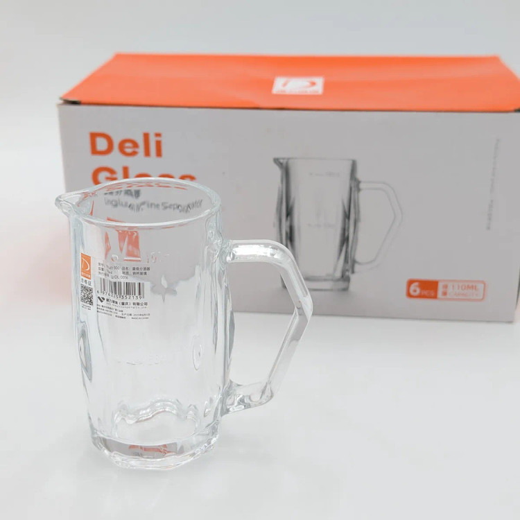 سس خوری شیشهای ۱۰۰ میلیلیتری Deli Glass بسته ۶ عددی