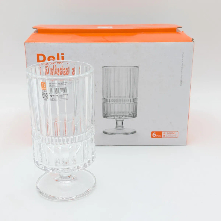 ست ۶ عددی گابلت چندمنظوره شیشهای طرح شیاردار Deli Glass