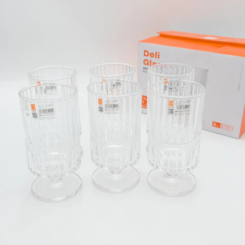 ست ۶ عددی گابلت چندمنظوره شیشهای طرح شیاردار Deli Glass