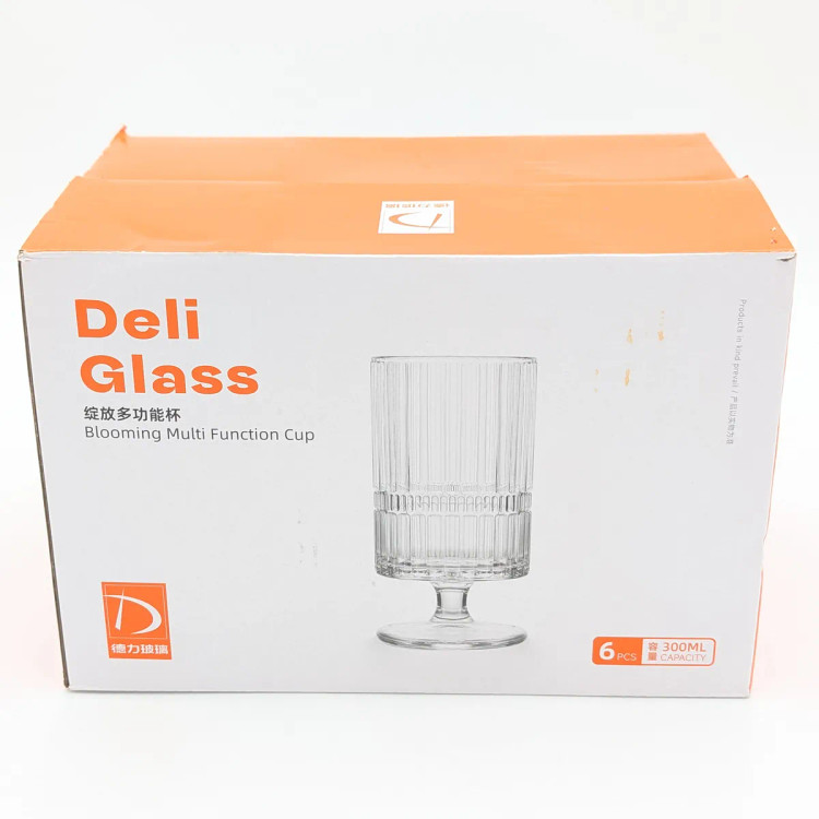 ست ۶ عددی گابلت چندمنظوره شیشهای طرح شیاردار Deli Glass