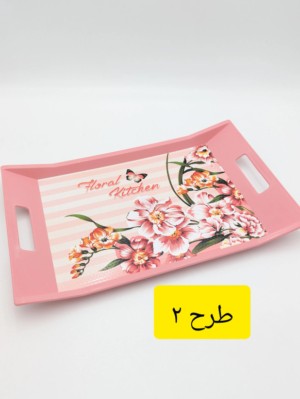 سینی مستطیل پلاستیکی ترمزدار (ضدلغزش) دستهدار میسا پلاستیک Meysa Plastik کد 0359 ساخت ترکیه
