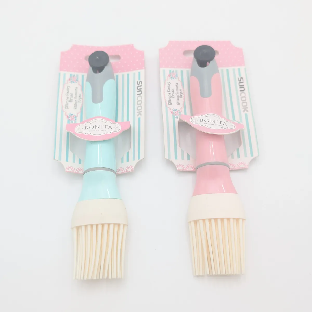 براش سیلیکونی خمیر و روغن‌مالی Suncook سری Bonita مدل SC-2622 (دو رنگ آبی و صورتی)