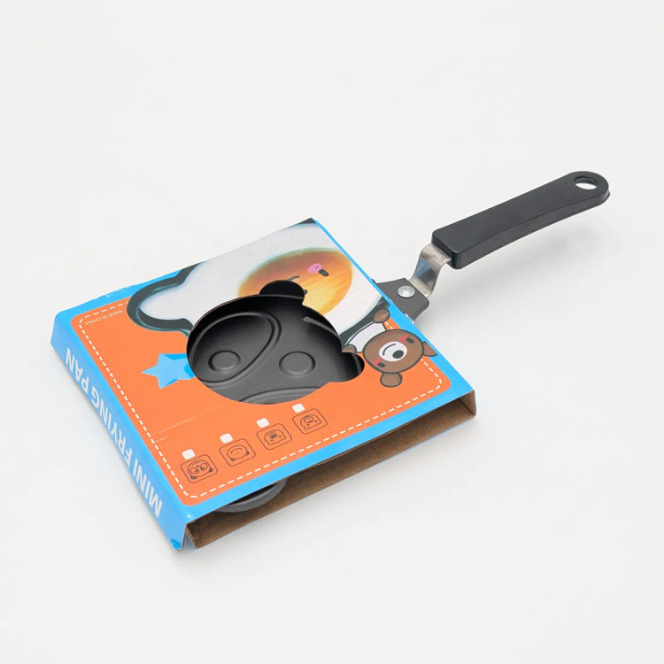 ماهیتابه مینی ناناستیک با طرح کله خرس (مناسب تخممرغ و صبحانه کودک)
